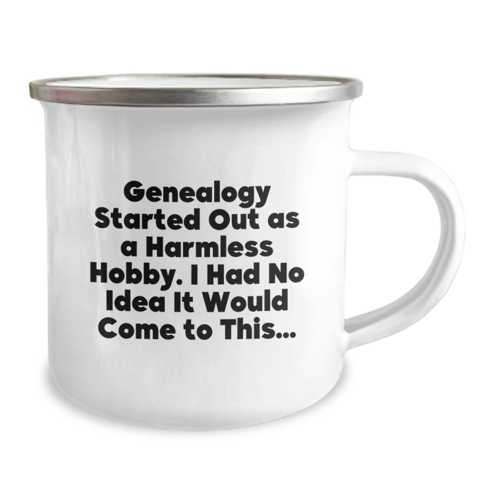 Genealogy Gifts for Family - Funny 'Genealogy Started Out As A Harmless Hobby' Camping Mug for Women on Christmas, Gifts from Men, Unique Holiday Gift - Image 2