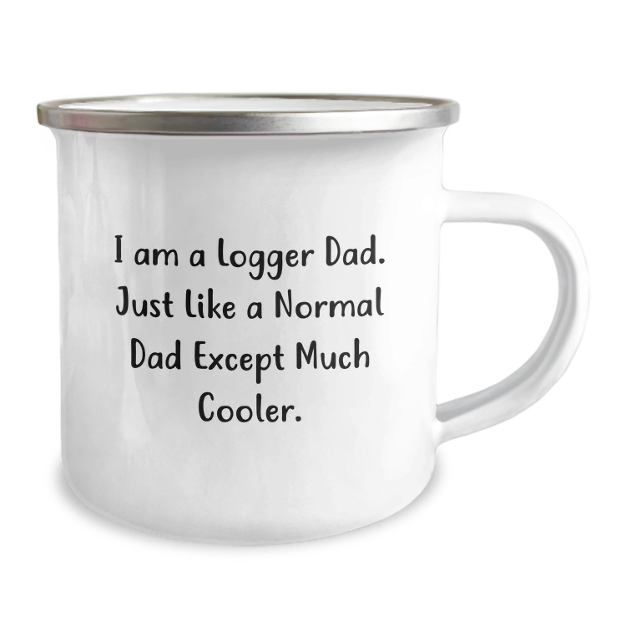 Funny Logger Gifts, Unique Christmas Unique Gifts for Logger Dad, Camping Mug with 'I Am A Logger Dad. Just Like A Normal Dad Except Much Cooler.' - Image 2
