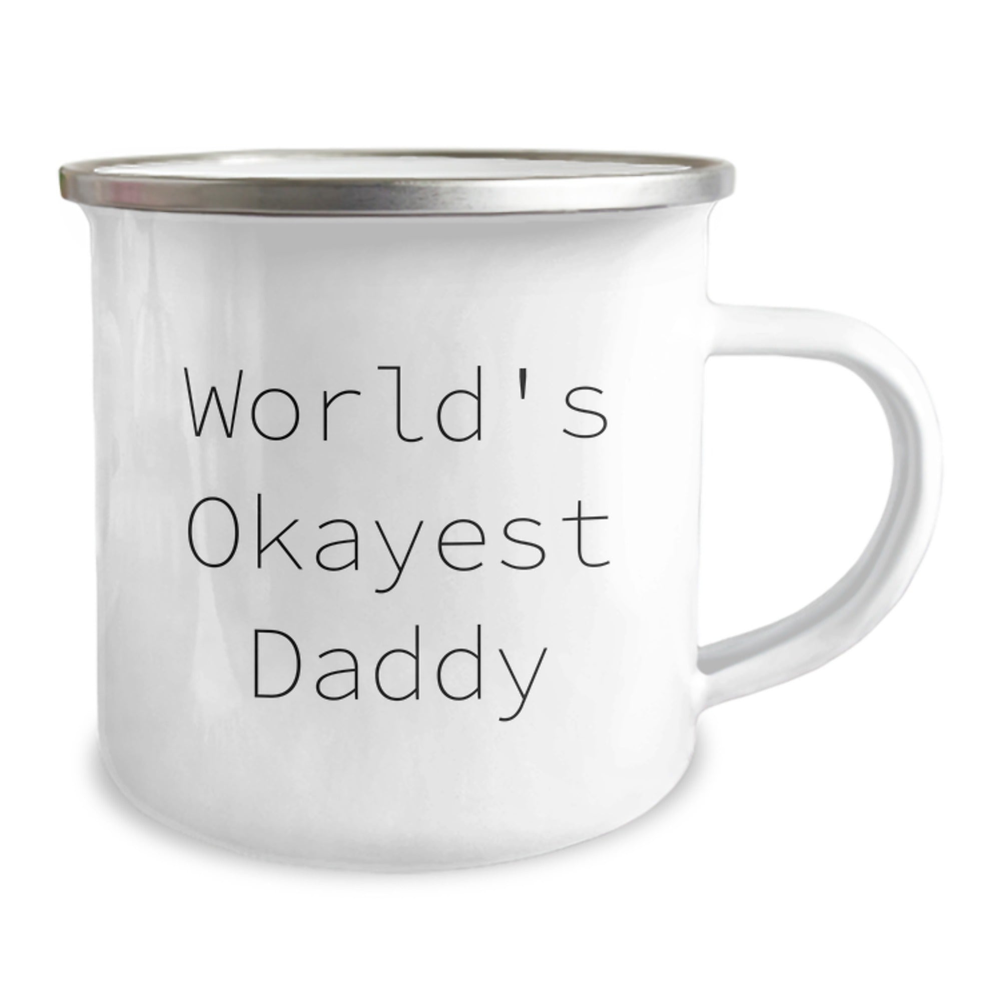 Funny Daddy Gifts from Men, World's Okayest Daddy Camping Mug for Birthday Unique Gifts - Image 2
