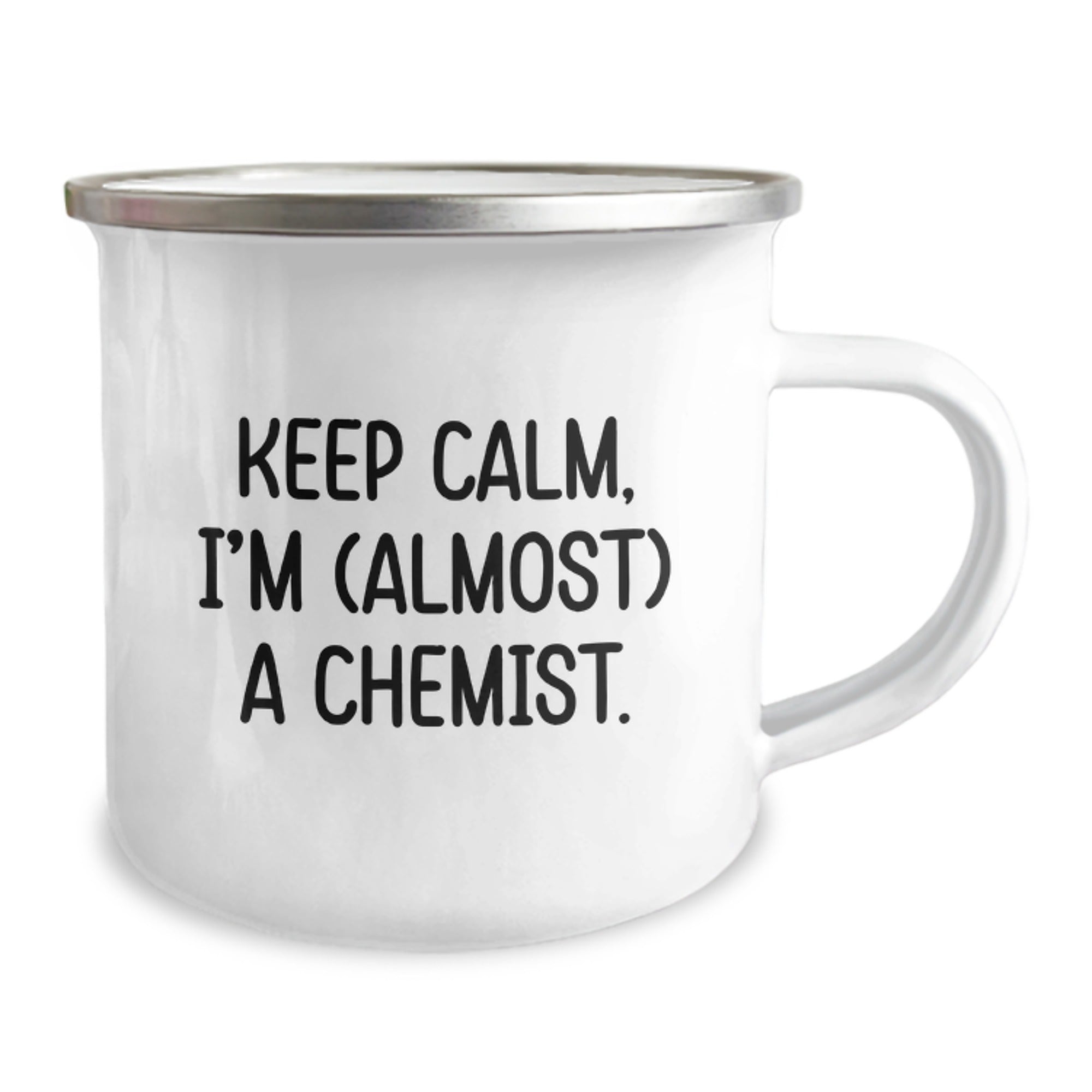 Funny Chemist Gifts from Friends, Keep Calm I'm (almost) A Chemist Camping Mug, Birthday Unique Gifts for Chemist - Image 2