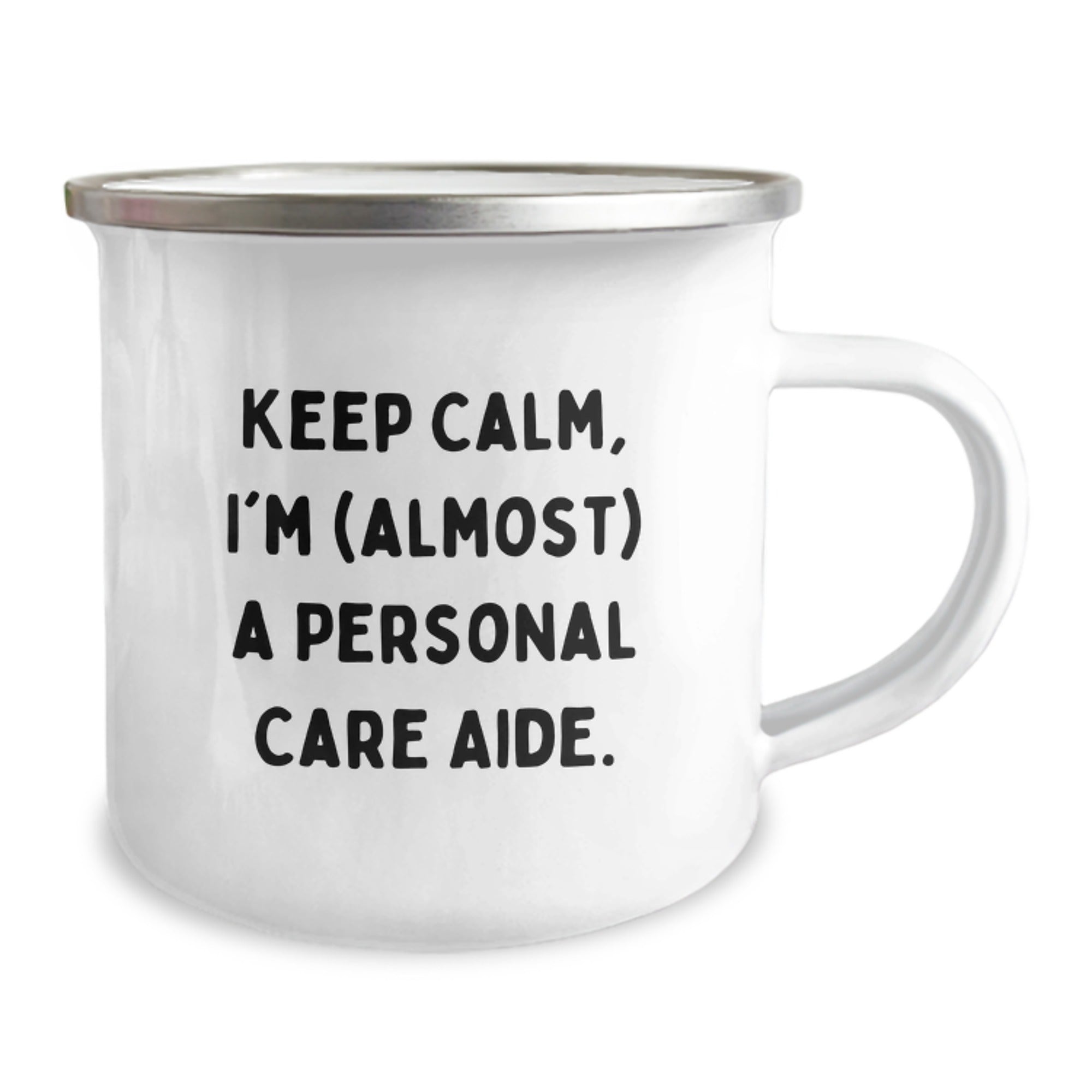 Funny Personal Care Aide Gifts, Keep Calm I'm (almost) A Personal Care Aide., Birthday Unique Gifts from Family, Personal Care Aide Camping Mug - Image 2