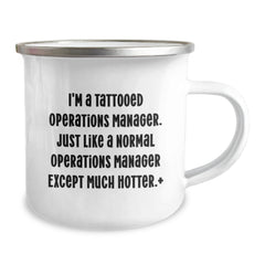Funny Operations Manager Gifts, I'm A Tattooed Operations Manager, Camping Mug, Birthday Unique Gifts from Friends, Operations Manager Humor, Birthday Present - Image 2
