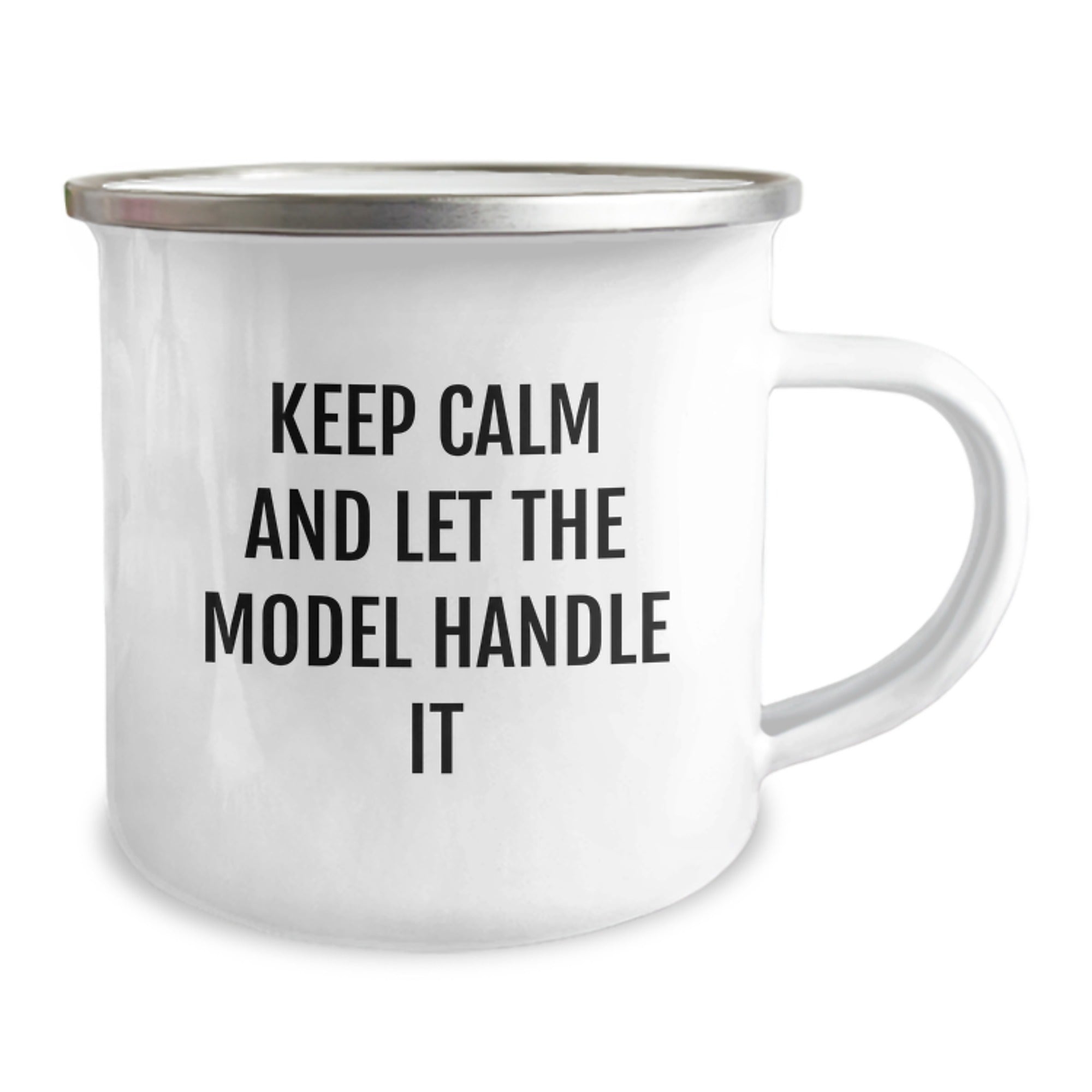 Funny Model Gifts for Birthday, Keep Calm And Let The Model Handle It Funny Camping Mug Gifts from Friends for Model - Image 2