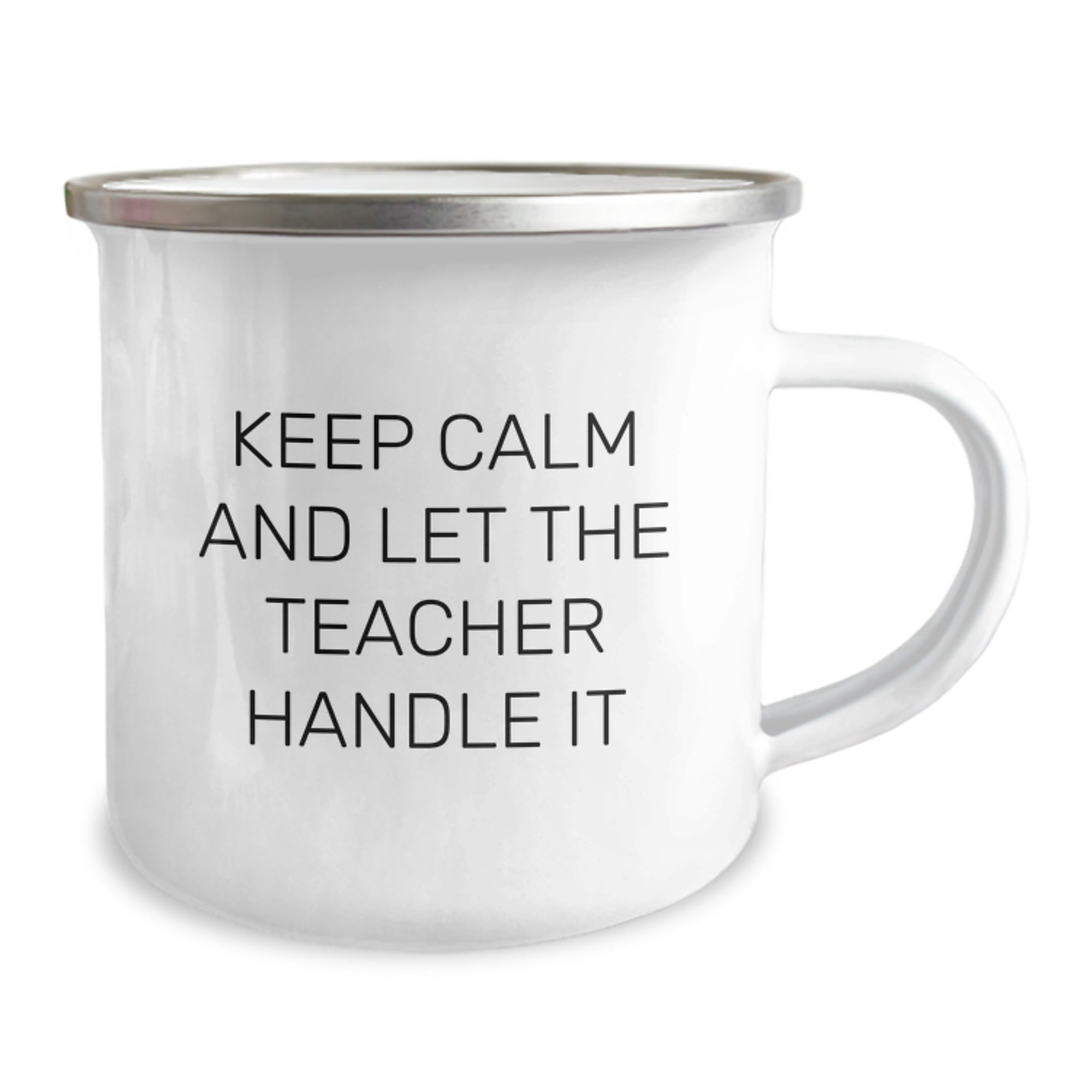 Funny Teacher Camping Mug Christmas Unique Gifts for Teachers from Friends, Keep Calm And Let The Teacher Handle It, Teacher Appreciation - Image 2