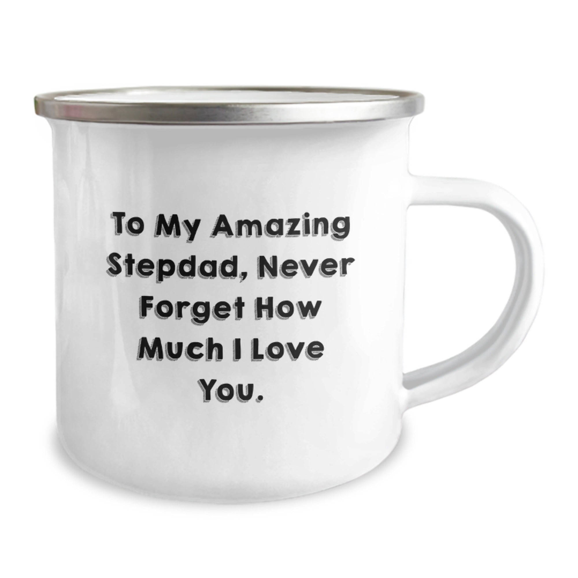 Unique Stepdad Gifts for Men, Funny Camping Mug To My Amazing Stepdad, Never Forget How Much I Love You, Gifts from Family for Stepdad on Christmas Unique Gifts - Image 2