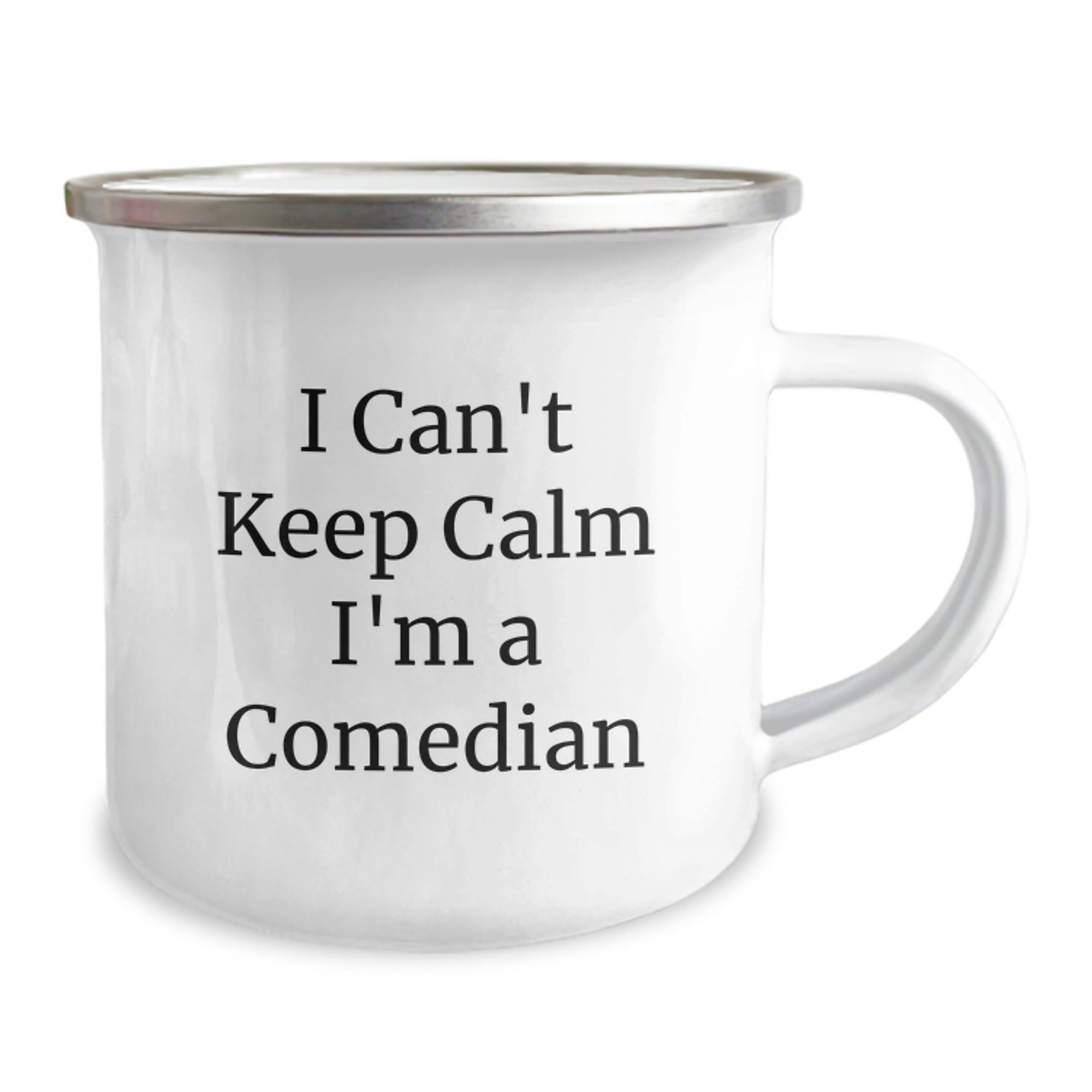 Funny Comedian Gifts from Friends to Comedian Graduation Camping Mug with 'I Can't Keep Calm I'm A Comedian' Quote, Unique Gifts for Comedian - Image 2