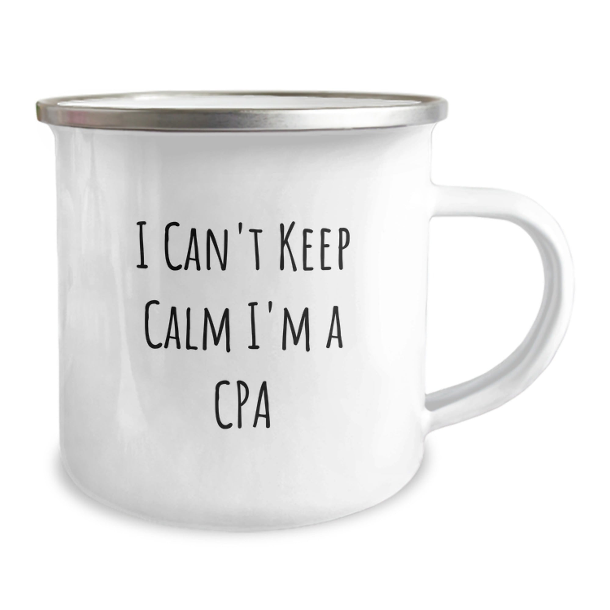 Funny CPA Gifts from Friends, Unique Birthday Present for Men or Women, 'I Can't Keep Calm I'm A Cpa' Camping Mug - Image 2