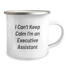 Funny Christmas Unique Gifts for Executive Assistant Friends, Men, Women, Coworkers - I Can't Keep Calm Camping Mug - Image 2