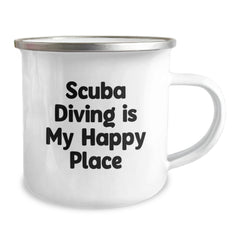 Scuba Diving Enthusiast Gifts for Him from Men, Funny Scuba Diving Is My Happy Place Valentine's Unique Gifts for Scuba Diving Lovers - Image 2