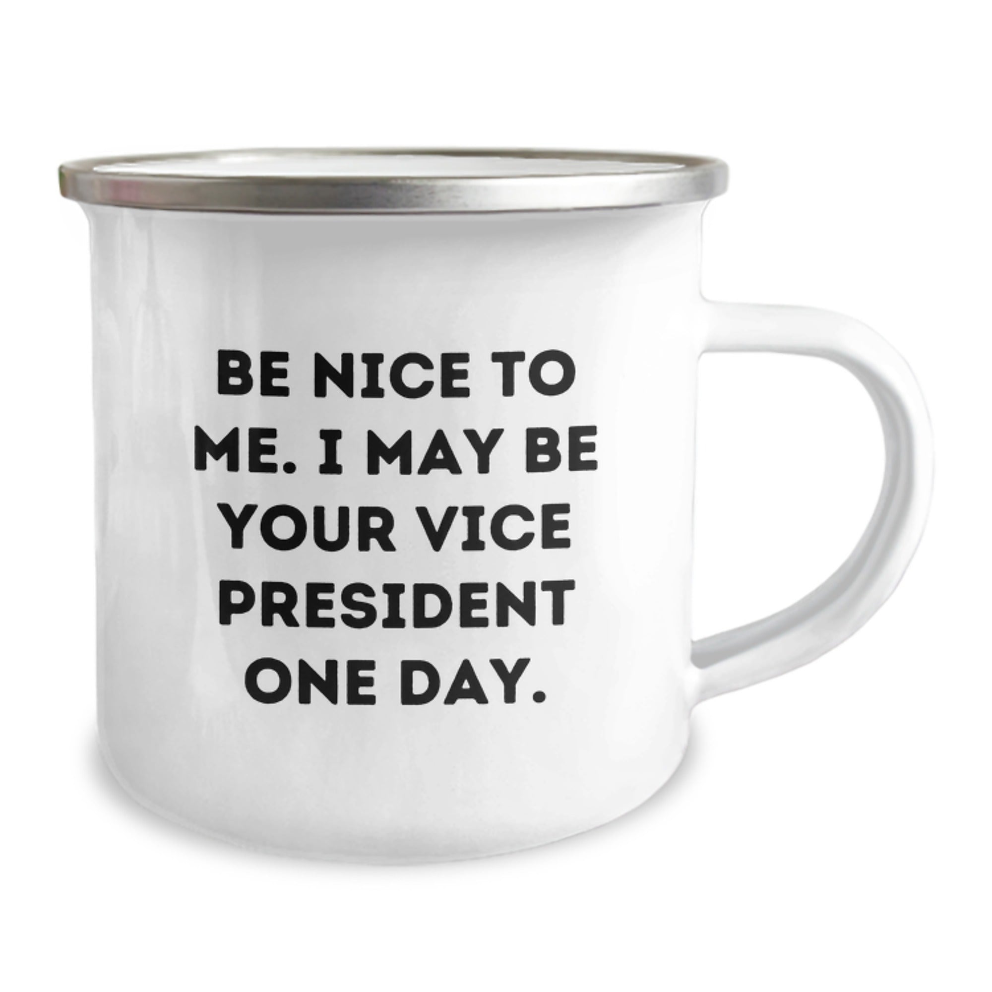 Funny Vice President Gifts for Men - Be Nice To Me Camping Mug Christmas Unique Presents from Friends - Image 2