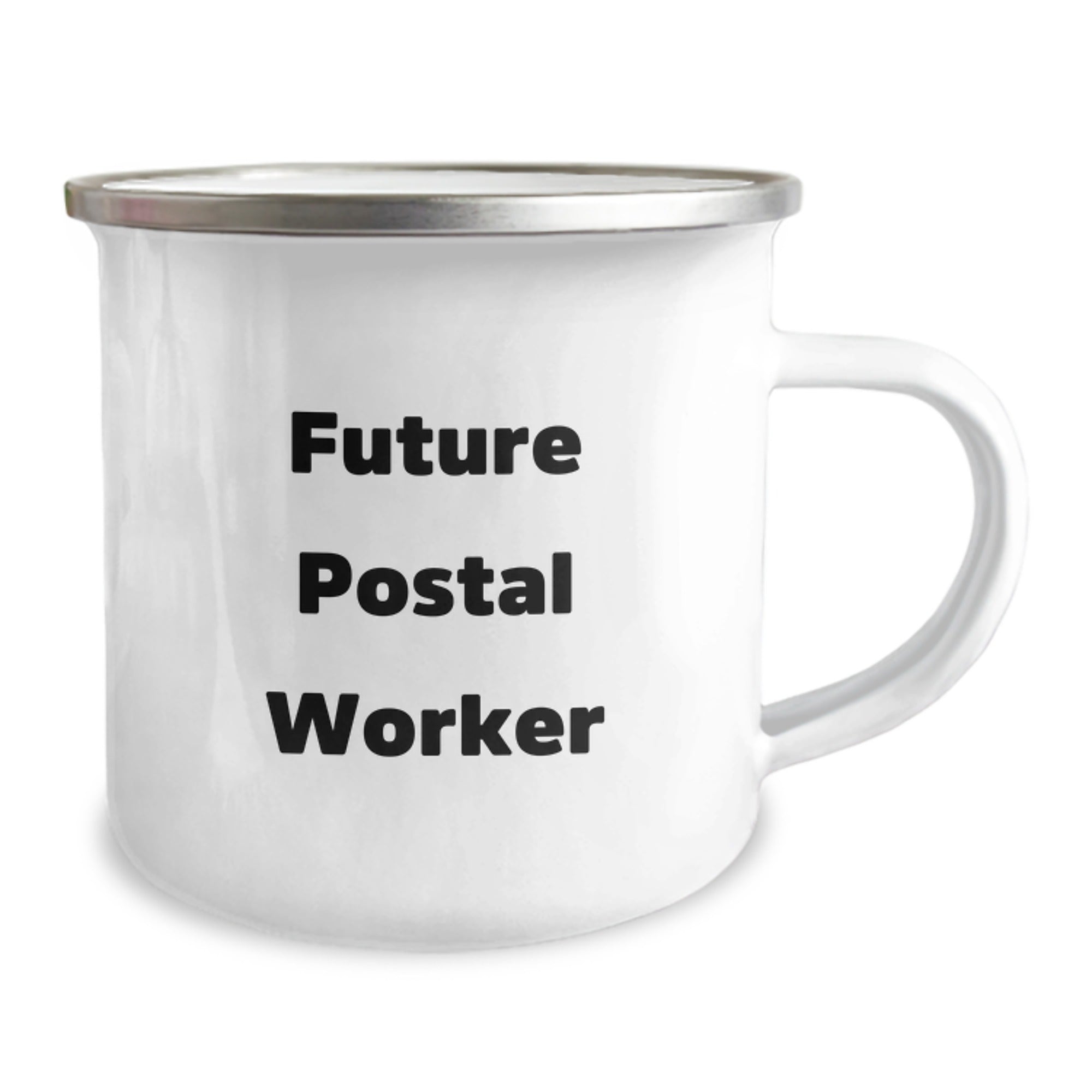 Funny Postal Worker Quotes Gifts for Men from Friends on Graduation Unique Gifts, Postal Worker Camping Mug, Stainless Steel with Enamel Finish - Image 2