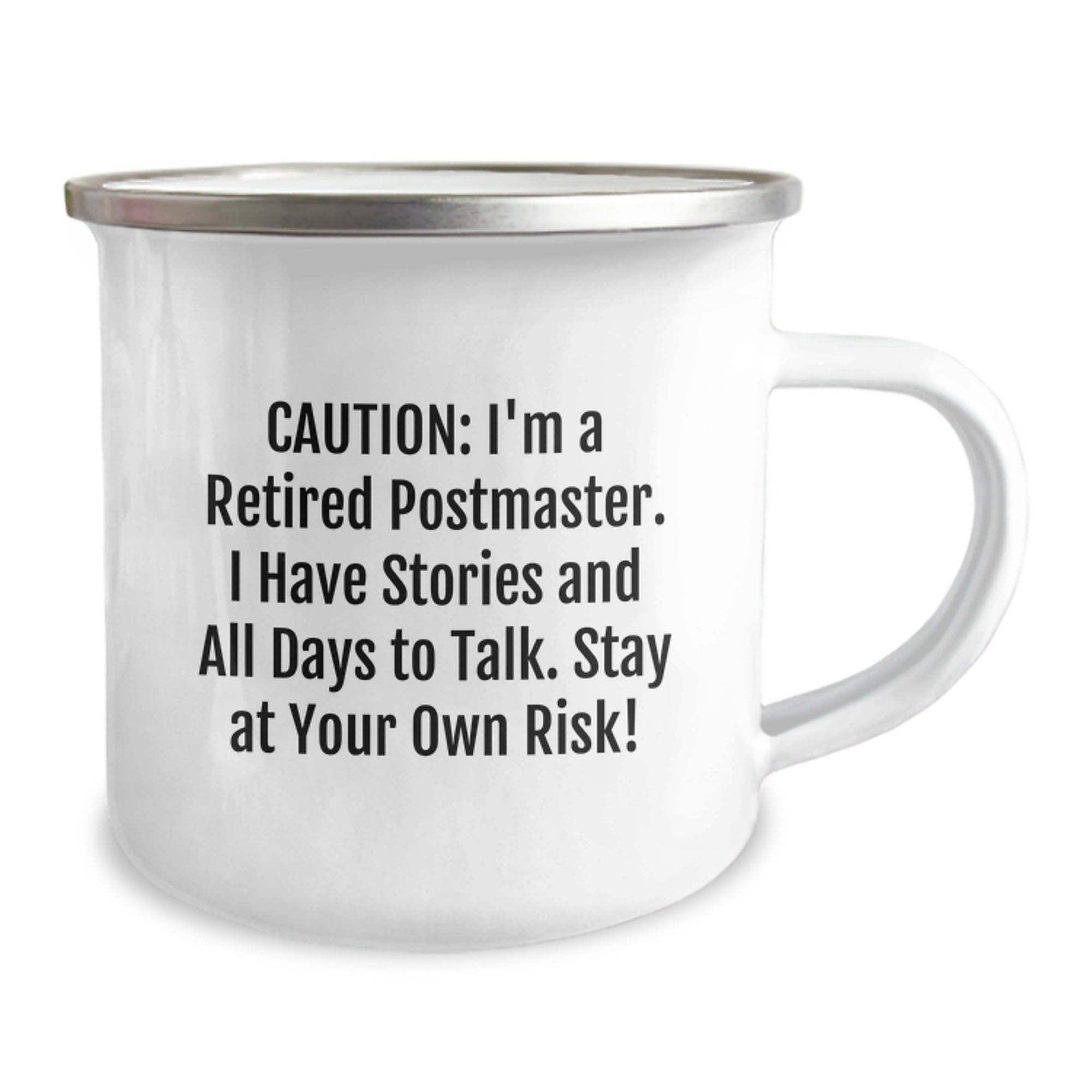 Funny Postmaster Gifts, Camping Mug for Retired Postmasters - 'Caution: I'm A Retired Postmaster...' - Birthday Unique Gifts from Friends and Family - Image 2