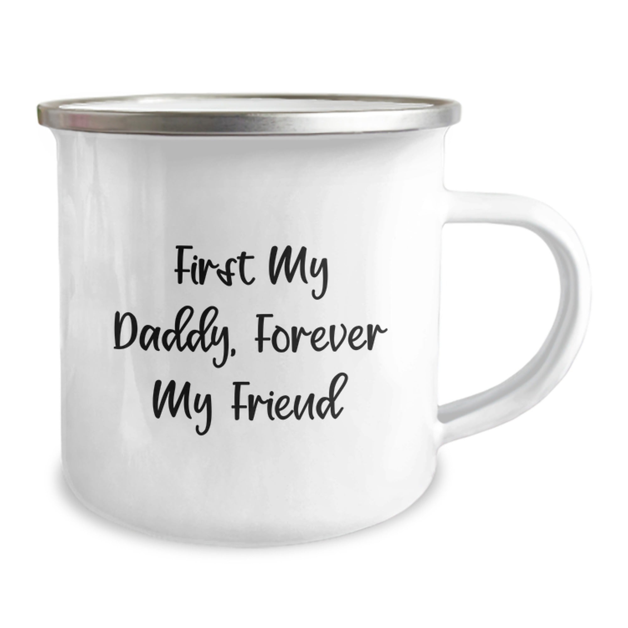 Funny Daddy Camping Mug Gifts from Men, Gifts for Daddy on Birthday Unique Occasions, First My Daddy Forever My Friend - Image 2