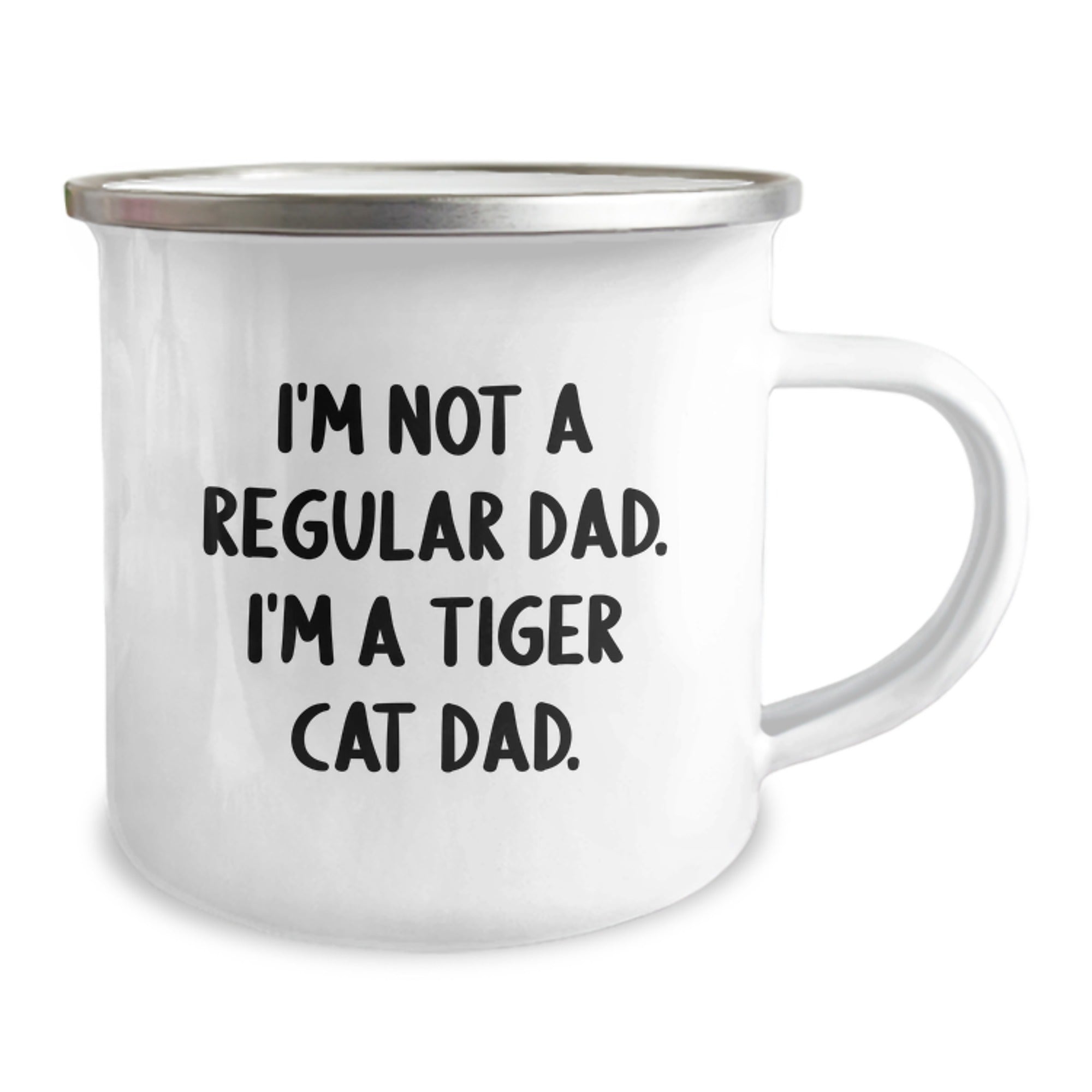 Tiger Cat Dad Gifts from Men to Friends - 'I'm Not A Regular Dad. I'm A Tiger Cat Dad.' Funny Camping Mug for Birthday - Image 2