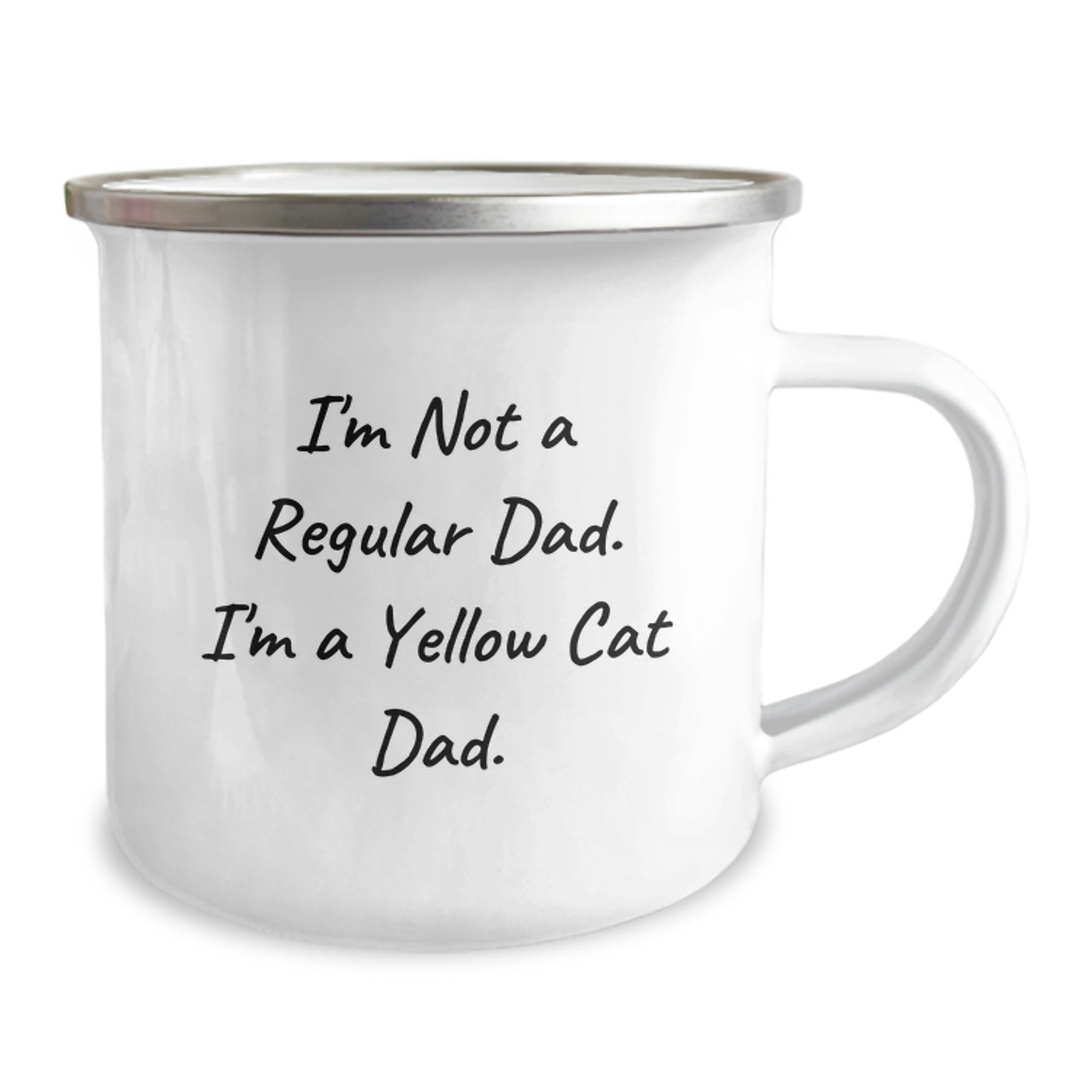 Funny Yellow Cat Dad Camping Mug Gifts for Men - Unique Gift Idea from Sons and Daughters for Christmas - Image 2