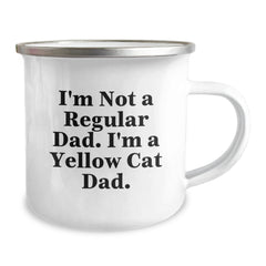 Funny Yellow Cat Dad Camping Mug Gifts from Men to Yellow Cat Lovers, Christmas Unique Gifts for Friends - Image 2