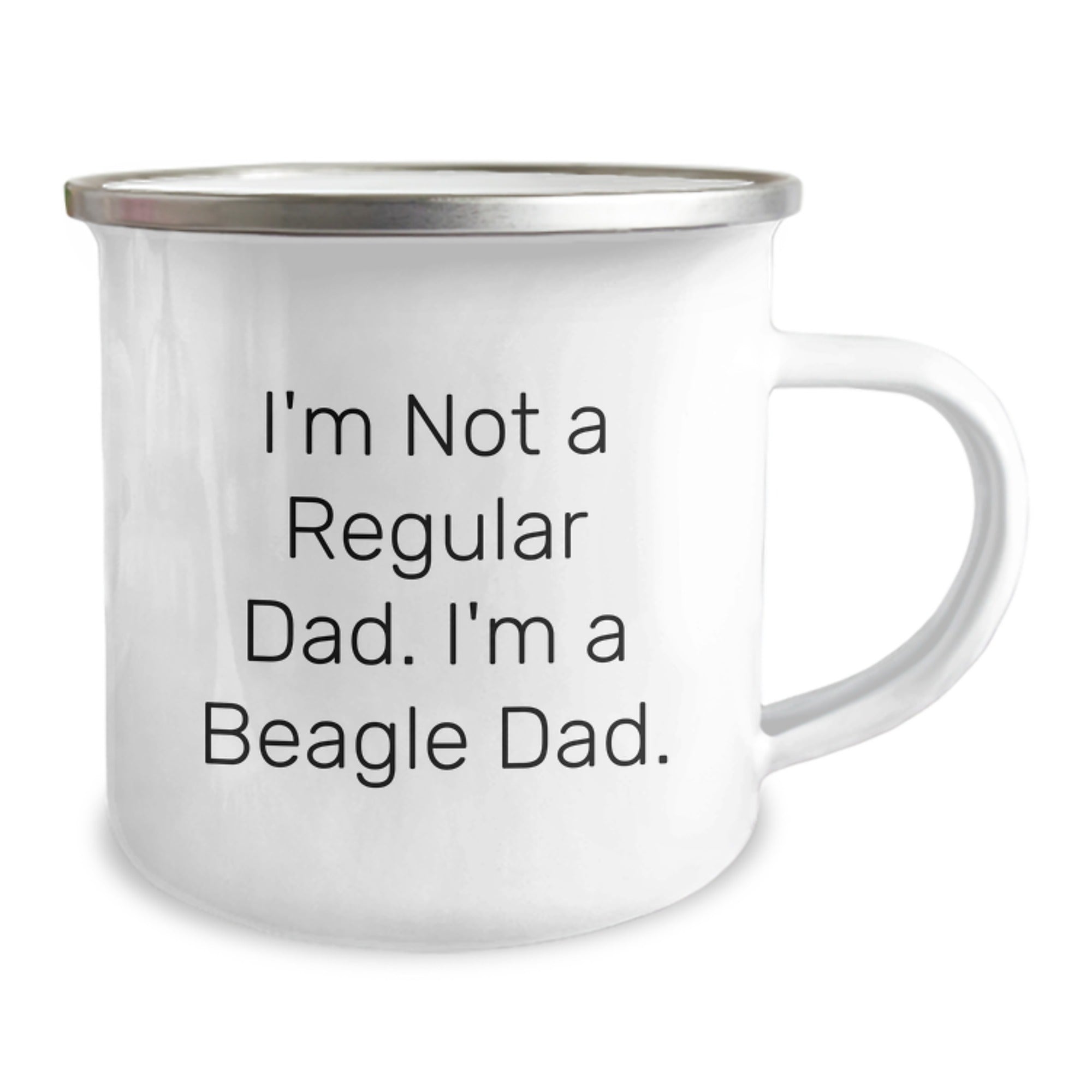 Funny Beagle Dog Christmas Unique Gifts for Men Camping Mug from Dad - 'I'm Not A Regular Dad. I'm A Beagle Dad. - Image 2