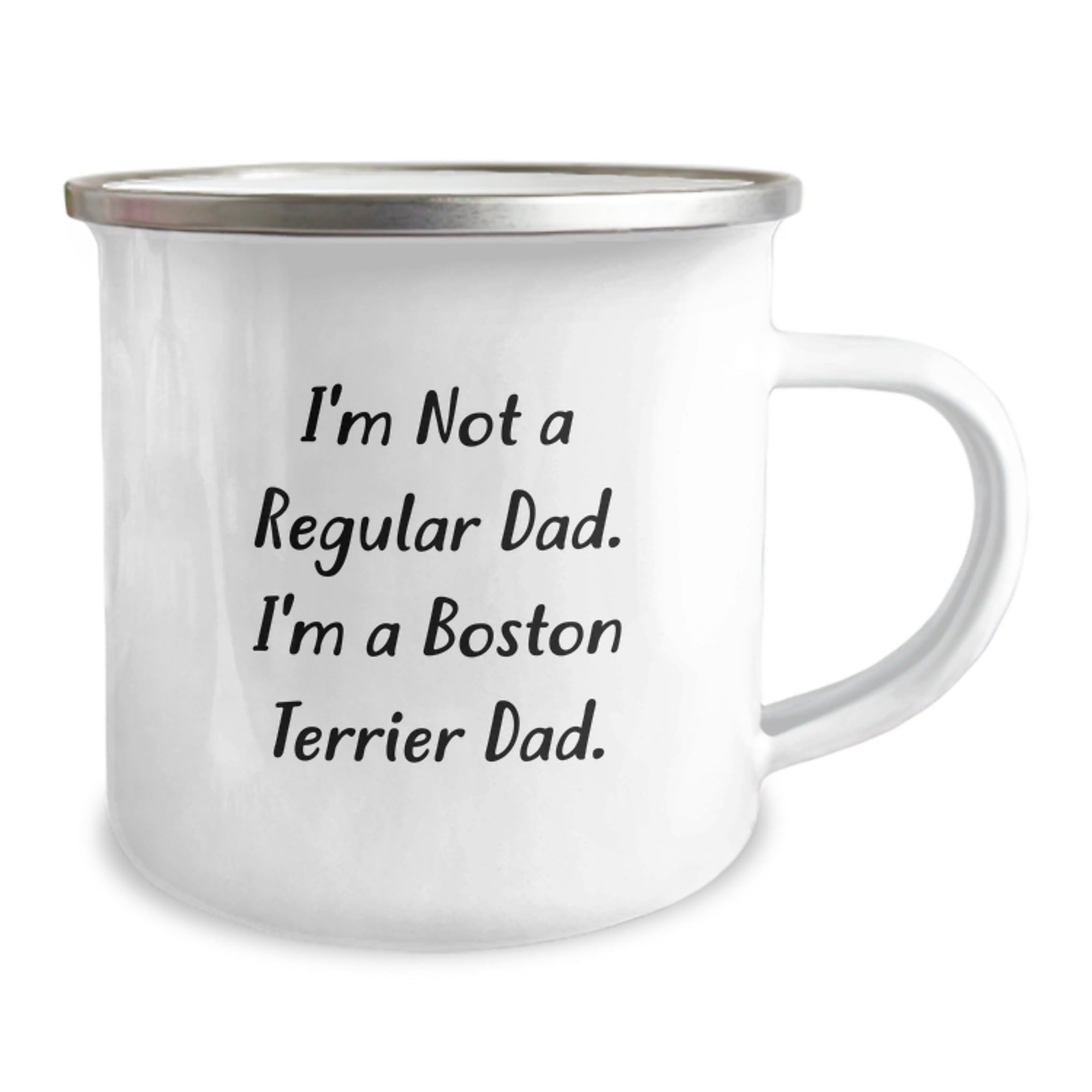 Boston Terrier Dog Dad Funny Camping Mug Gifts for Men from Family - Image 2