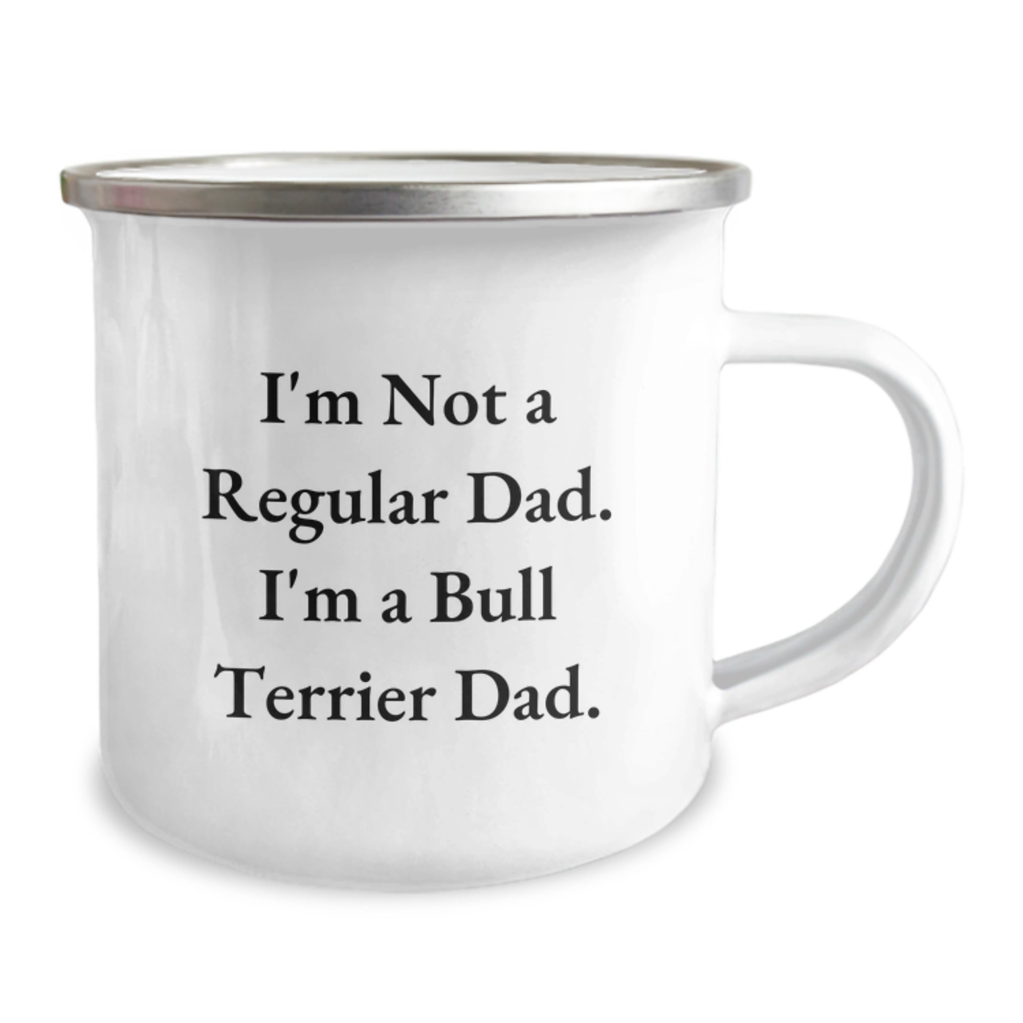 Bull Terrier Dad Funny Gifts from Men to Friends for Birthday Unique Camping Mug - Image 2