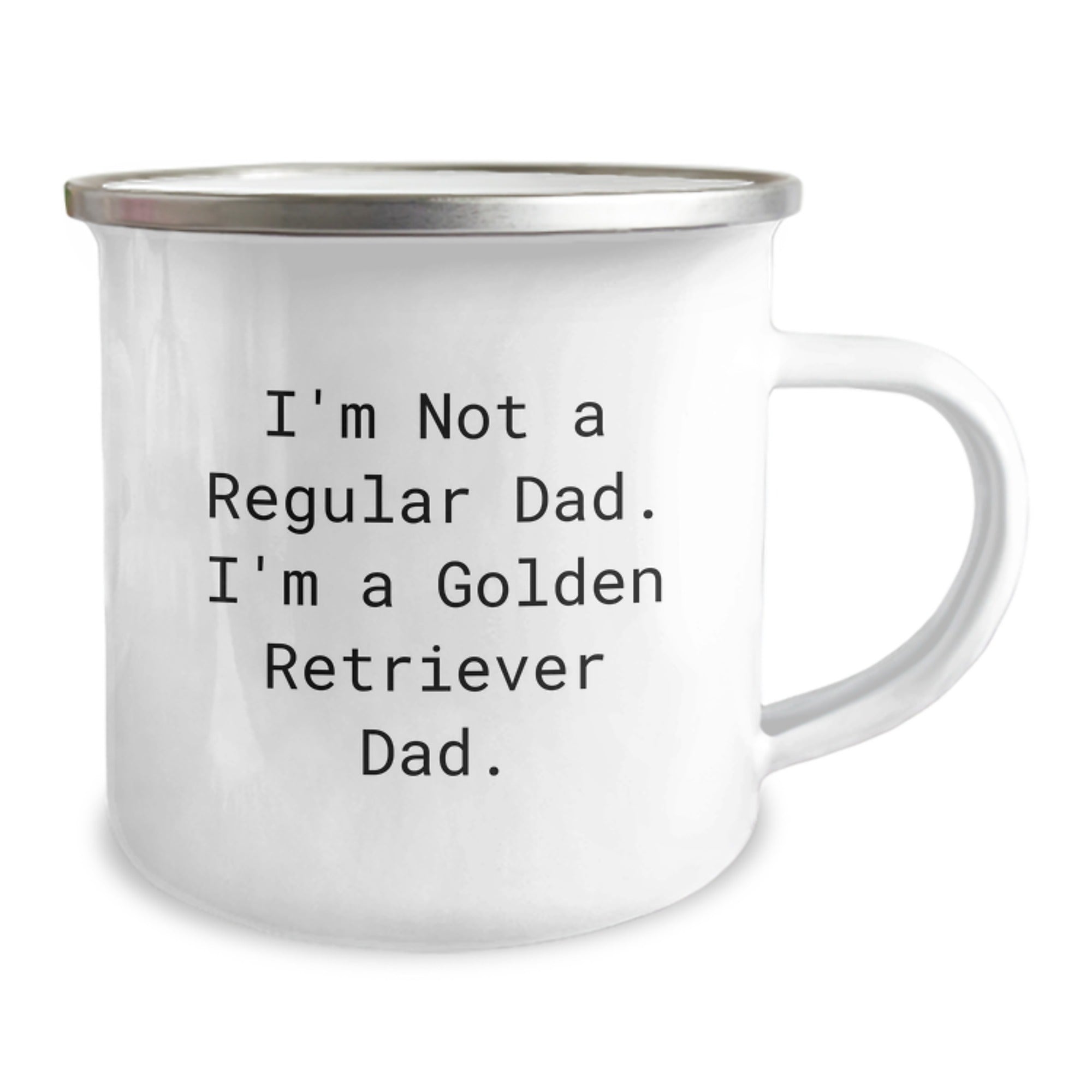 Funny Golden Retriever Dad Camping Mug, Gifts from Family for Golden Retriever Dog Birthday, 'I'm Not A Regular Dad. I'm A Golden Retriever Dad.' - Image 2