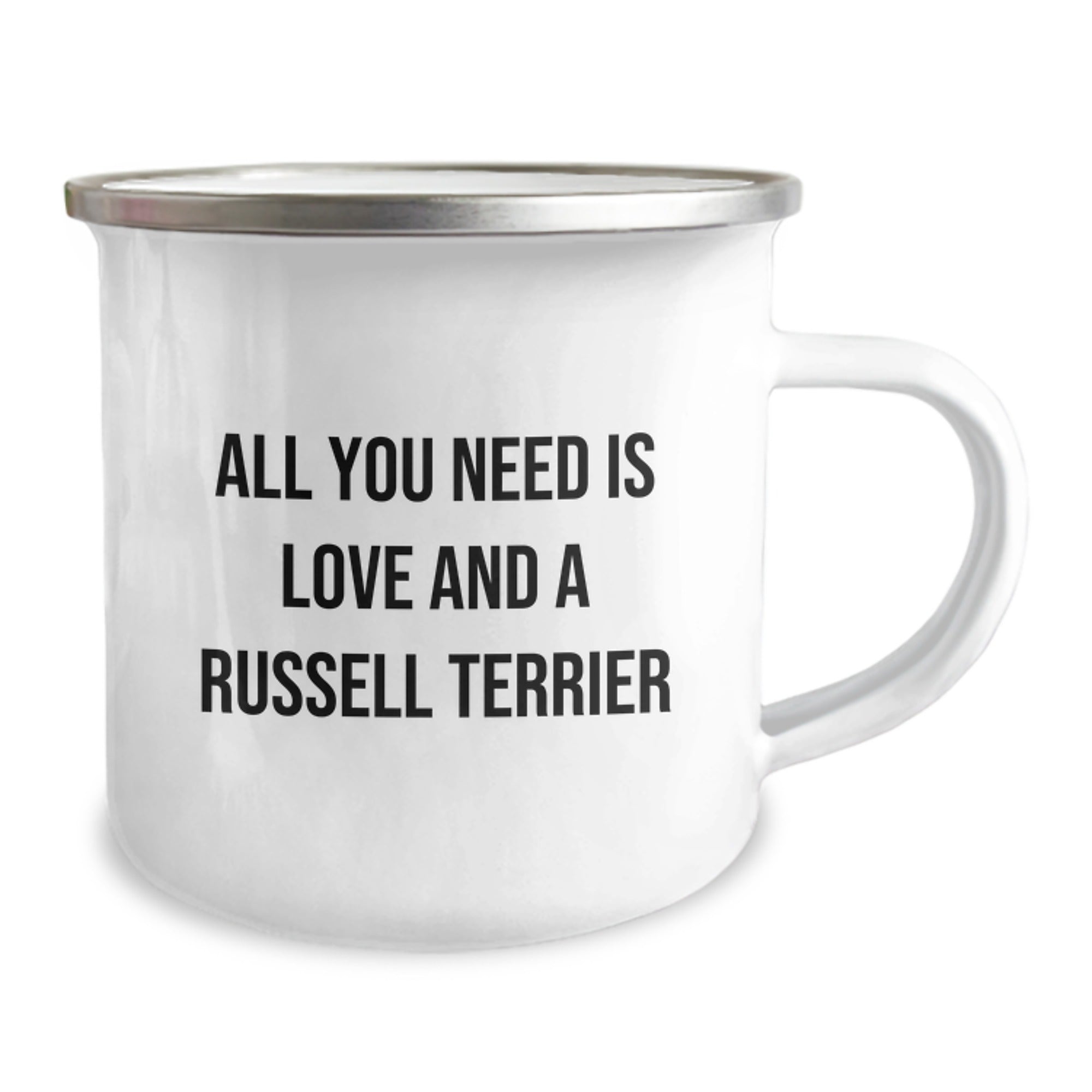 Funny Russell Terrier Dog Gifts from Friends for Birthday Unique Camping Mugs - All You Need Is Love And A Russell Terrier - Image 2