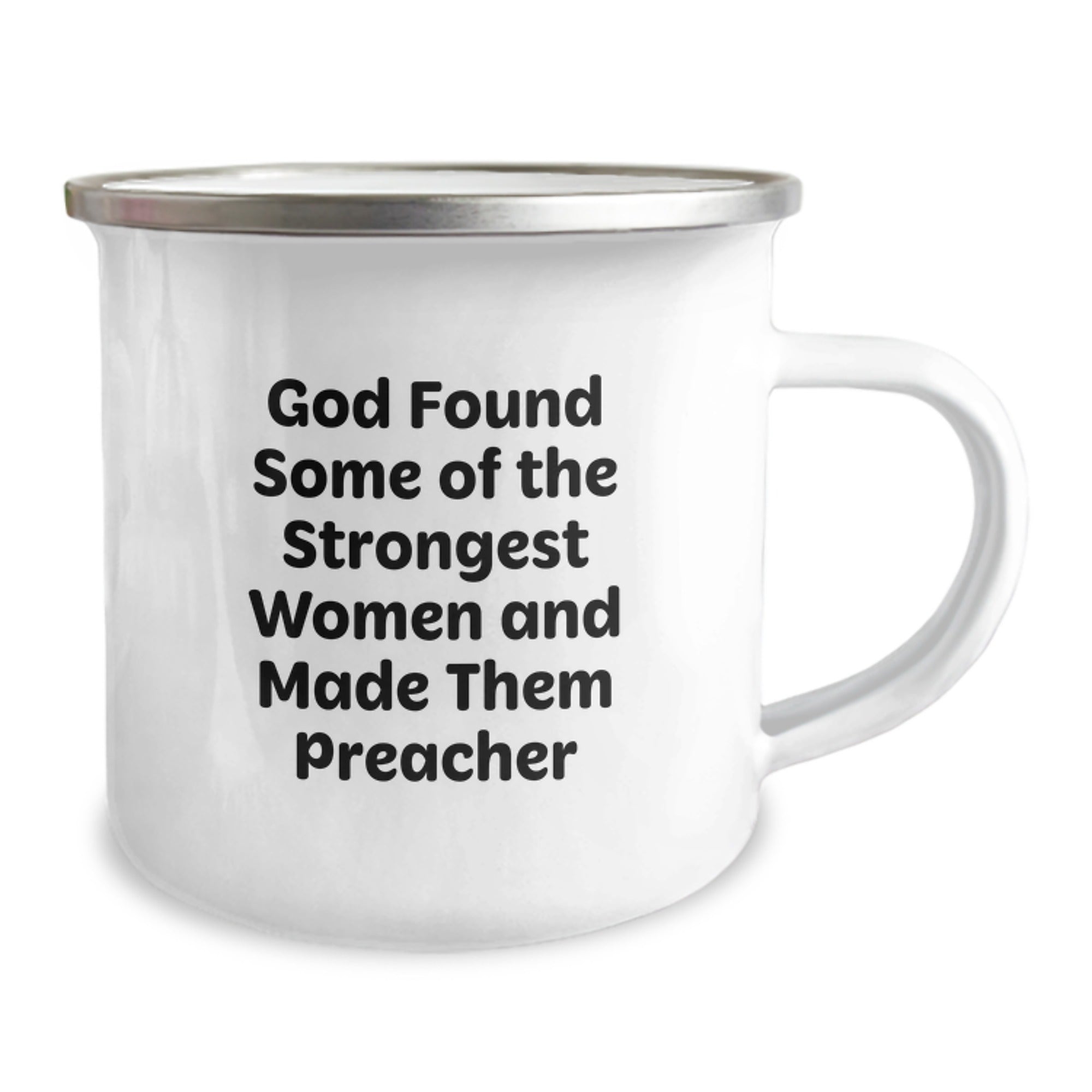 Funny Preacher Gifts from Friends for Him, Preacher Camping Mug on Birthday, 'God Found Some Of The Strongest Women And Made Them Preacher' - Image 2
