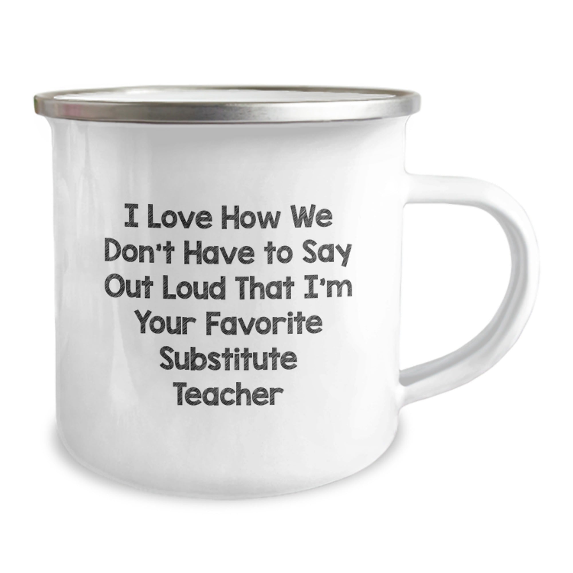 Funny Substitute Teacher Gifts from Friends Unique Christmas Unique Gifts for Substitute Teachers Camping Mug - Image 2