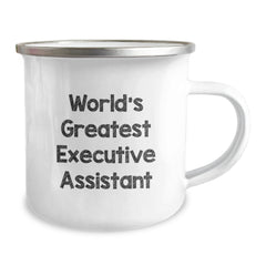 Funny World's Greatest Executive Assistant Gifts for Men Camping Mug, Unique Birthday Unique Gifts from Friends, Coworkers, Family to Executive Assistant, Men, Women - Image 2