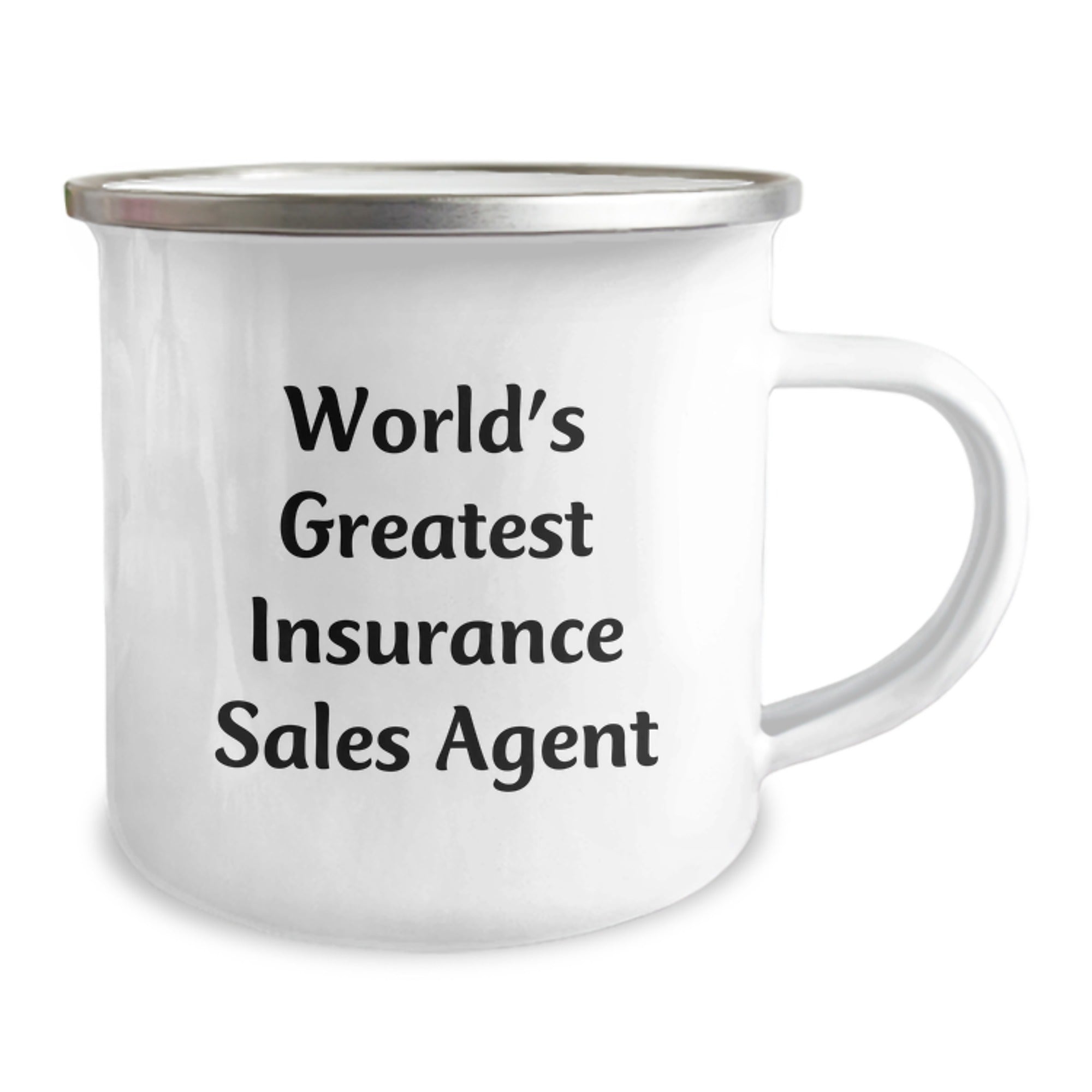 Funny World's Greatest Insurance Sales Agent Camping Mug, Unique Christmas Unique Gifts for Insurance Sales Agent Friends, Stainless Steel with Enamel Finish, Perfect for Camping Lovers - Image 2