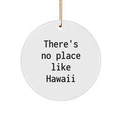 Funny Hawaii Circle Ornaments Gifts from Men to Hawaii Friends for Christmas - Image 1