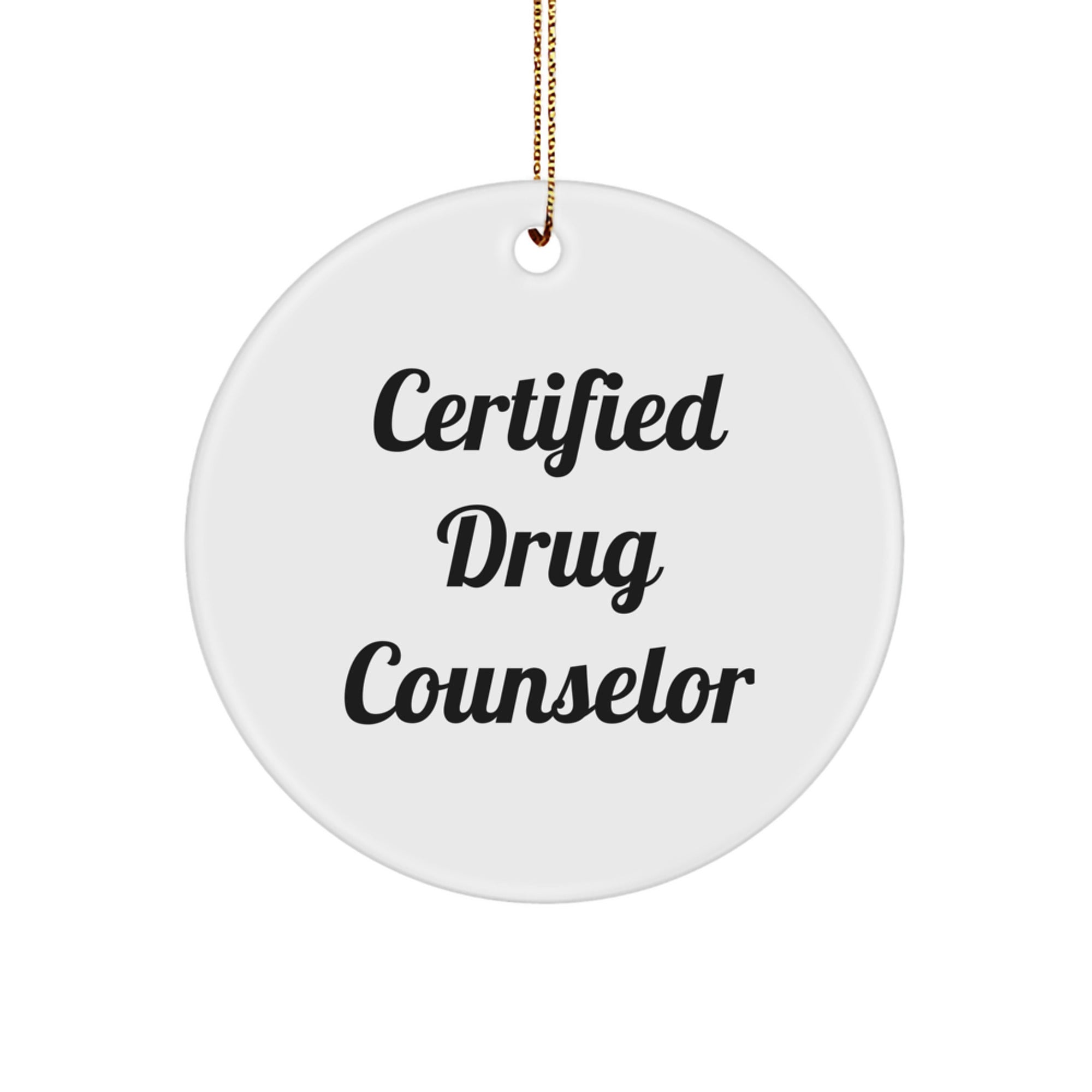 Certified Drug Counselor Christmas Unique Gift from Friends, 'You're the Real MVP' Circle Ornament, Drug Counselor Gifts, Gifts from Women, Gifts for Drug Counselor - Image 1