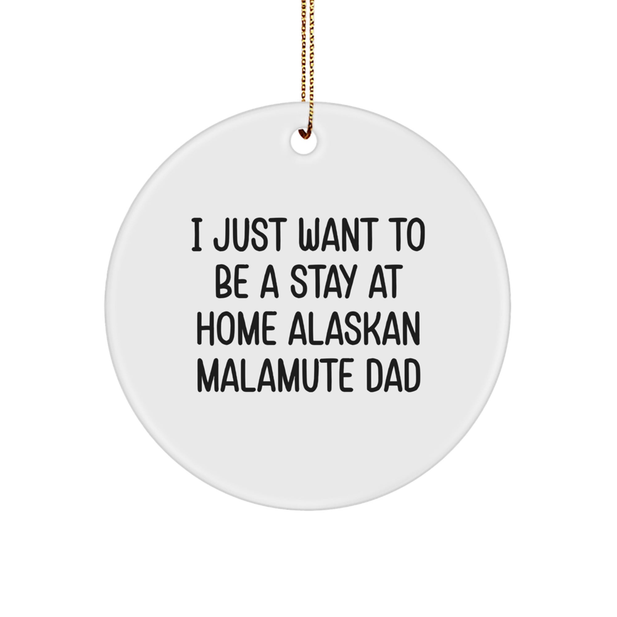Funny Alaskan Malamute Dog Gifts, Circle Ornament for Men, Gifts from Home, Perfect Christmas Unique Gifts for Friends and Family - Image 1