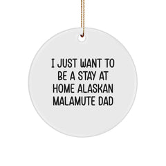 Funny Alaskan Malamute Dog Gifts, Circle Ornament for Men, Gifts from Home, Perfect Christmas Unique Gifts for Friends and Family - Image 1