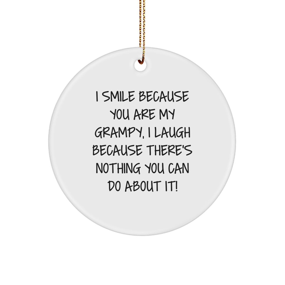 Funny Grampy Circle Ornament Gifts from Family, for Grampy Christmas Unique - Image 1