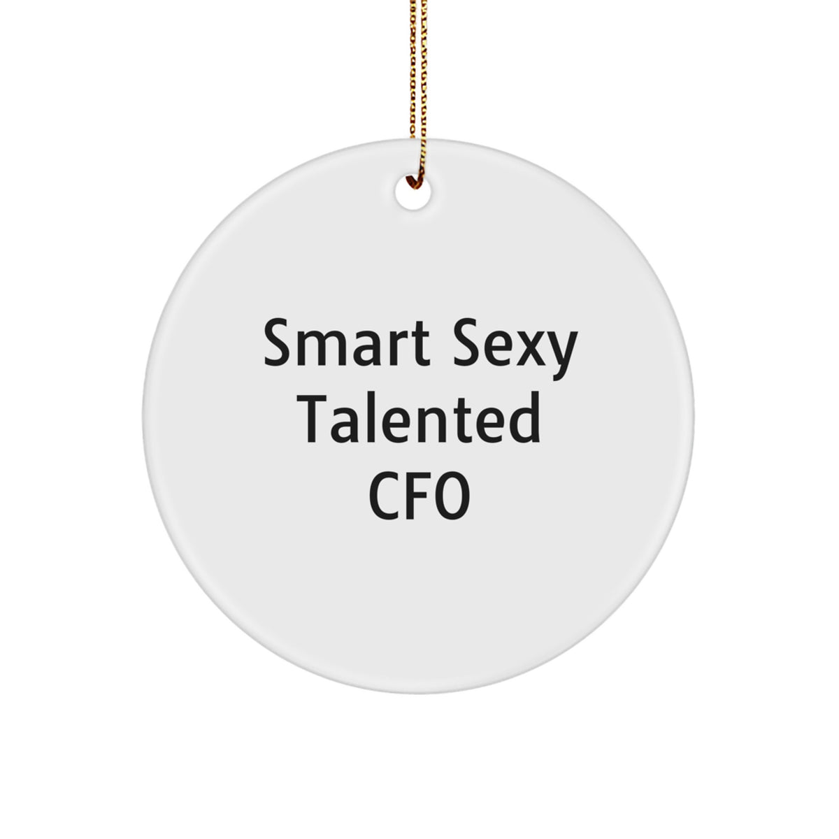 Smart Sexy Talented CFO Gifts for Men from Friends and Family - Funny Circle Ornament for Christmas - Image 1