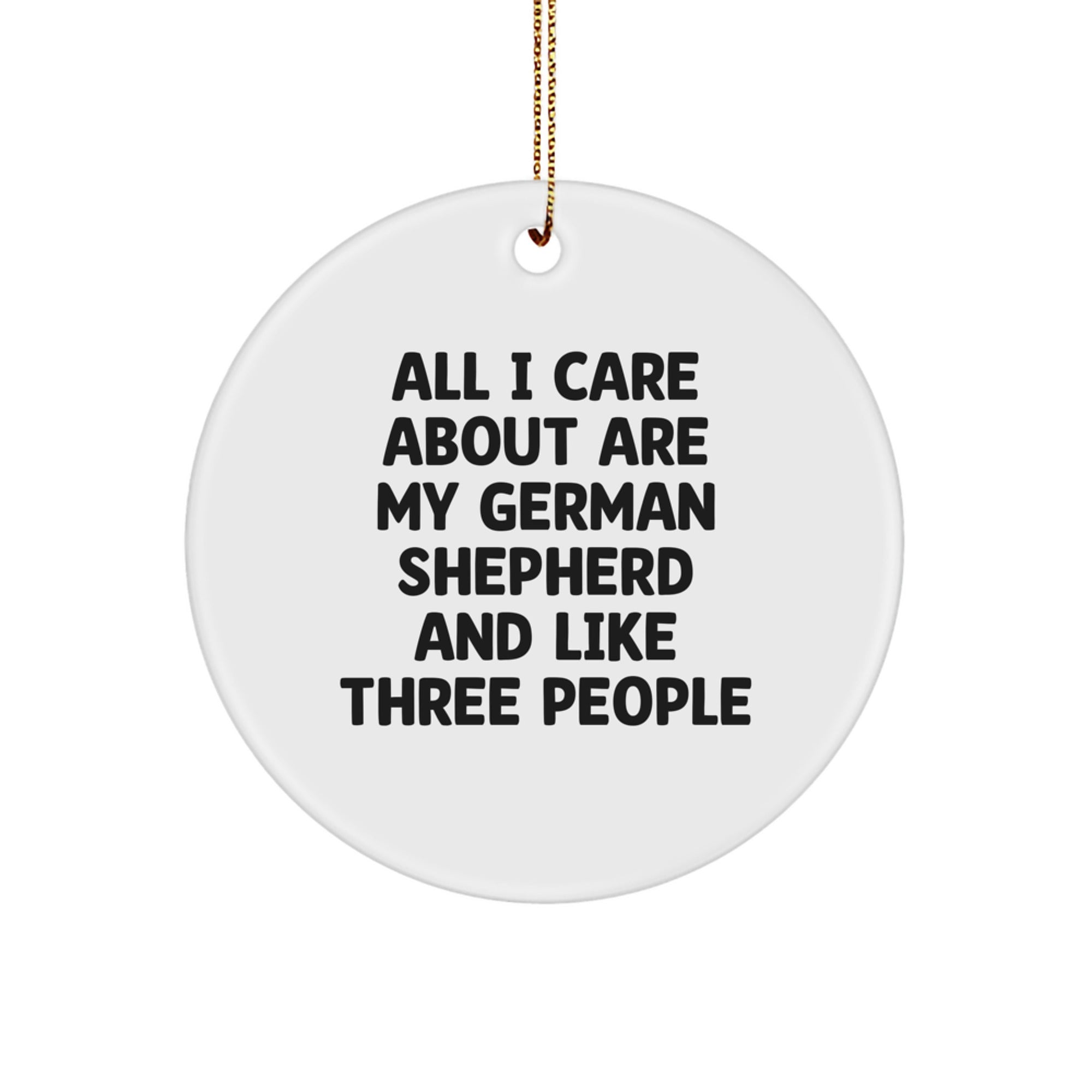 Funny German Shepherd Dog Gifts from Friends - Cute Circle Ornament for German Shepherd Dog Lovers - Gifts for German Shepherd Dog Owners on Christmas - Image 1