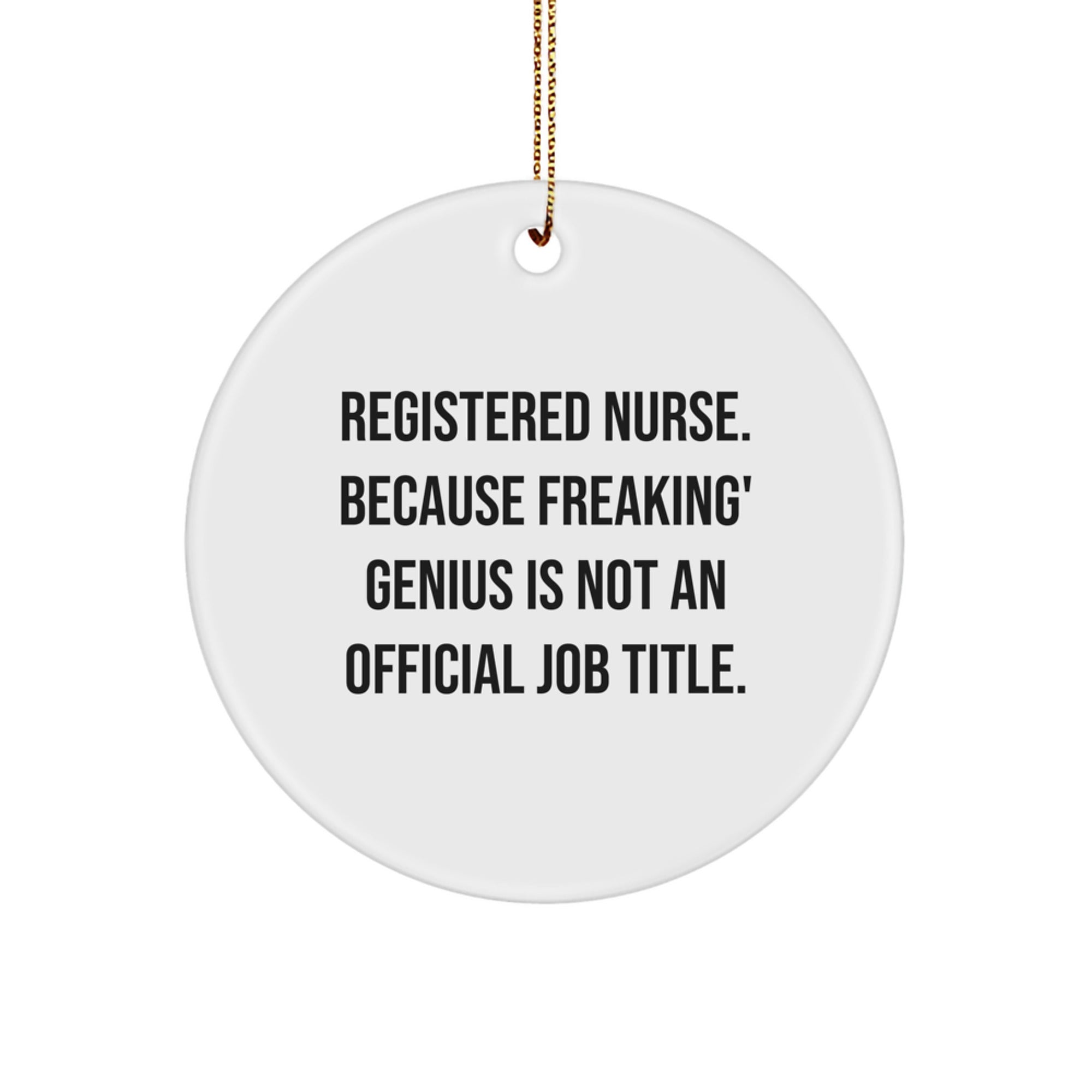 Funny Registered Nurse Christmas Ornament Gifts from Friends for Men Women Family - Image 1
