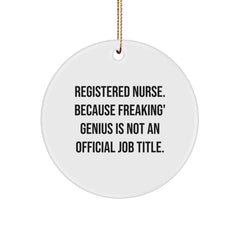 Funny Registered Nurse Christmas Ornament Gifts from Friends for Men Women Family - Image 1