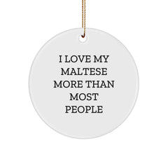 Funny Maltese Dog Christmas Unique Gifts from Friends and Family - I Love - Image 1