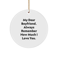 Funny Sweetheart Circle Ornament Gifts for Him from Women, Christmas Unique Decorations, My Dear Sweetheart Always Remember How Much I Love You. - Image 1
