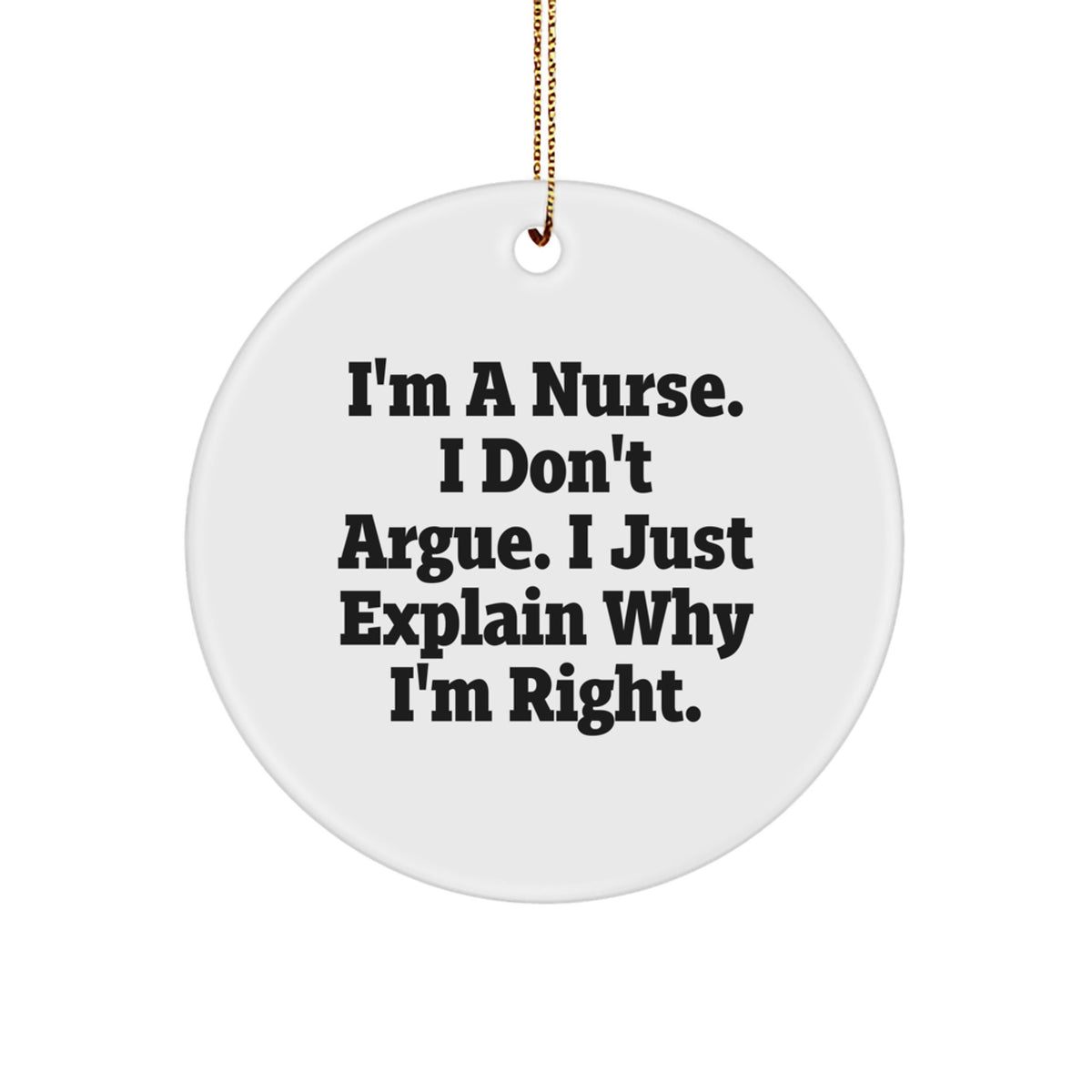 Funny Nurse Gifts from Family, Christmas Unique Ornament for Nurse Friends Coworkers - Image 1