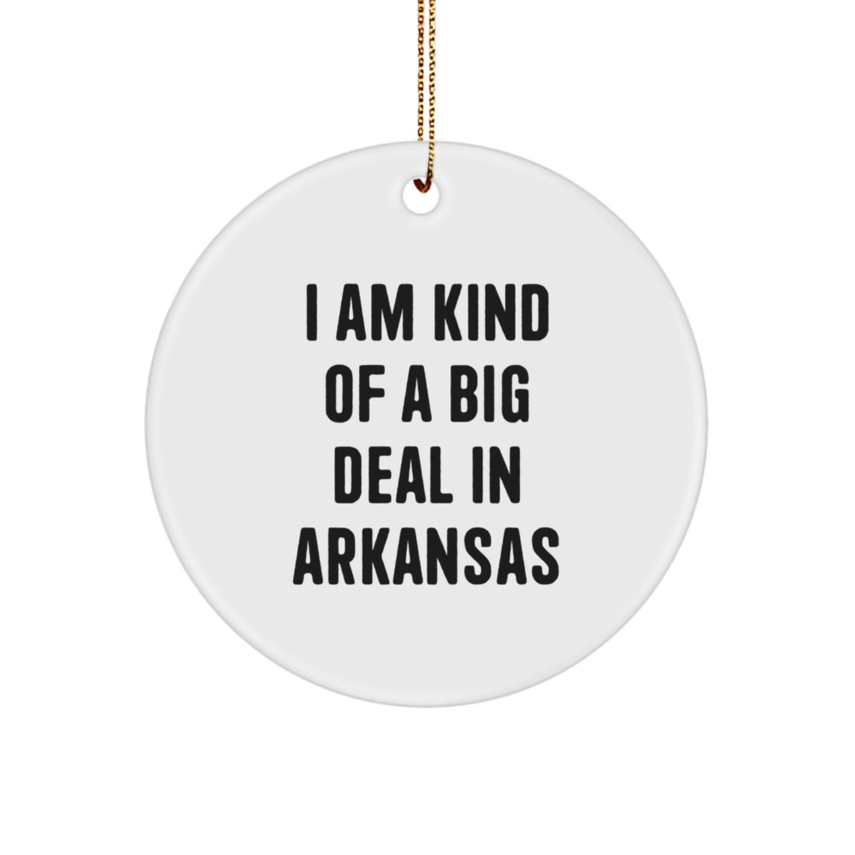 Funny Arkansas Gifts from Friends, I Am Kind Of A Prime Selection In Arkansas Christmas Circle Ornament for Family - Image 1