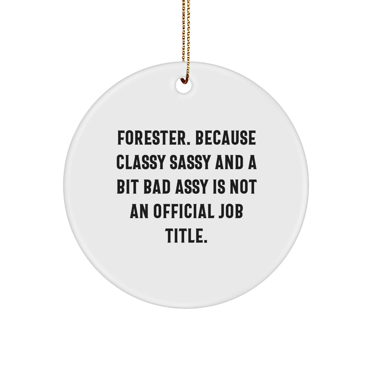 Forester Gifts, Funny Circle Ornaments for Men, Unique Christmas Memorable Presents for Forester Friends, Family, Coworkers - Image 1
