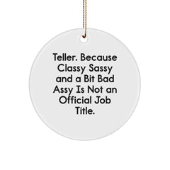 Funny Teller Circle Ornament Gifts for Men from Friends, Women Christmas Unique Gifts - Image 1