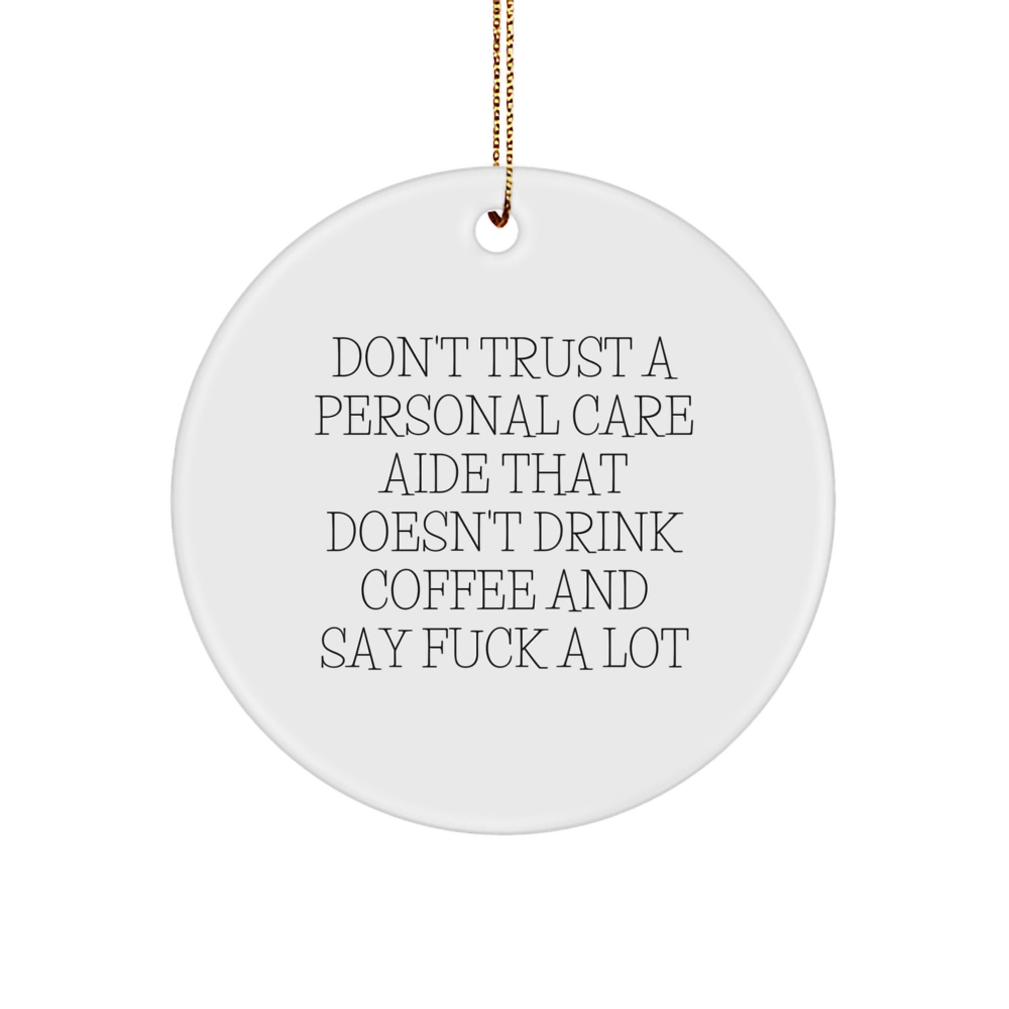Funny Personal Care Aide Ornaments, Gifts from Friends, Funny Circle Ornament, Personal Care Aide Christmas Unique Gifts - Image 1