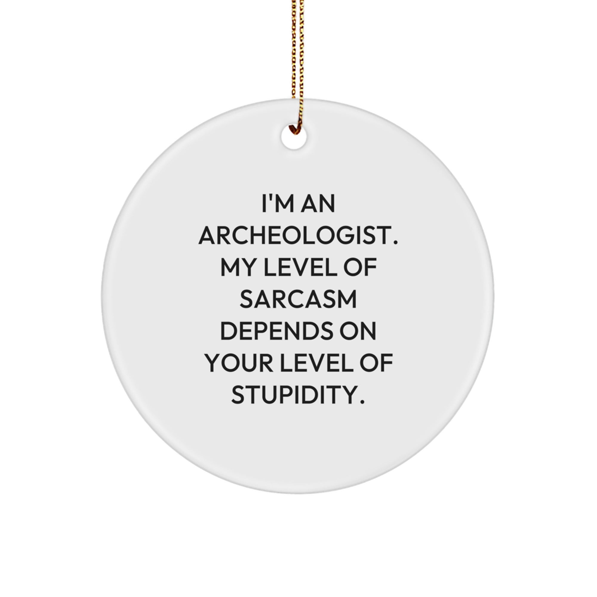 Archeologist Gifts from Friends - Funny Circle Ornament, 'I'm An Archeologist...' - Christmas Unique Gifts for Men, Women, Family, Coworkers - Image 1