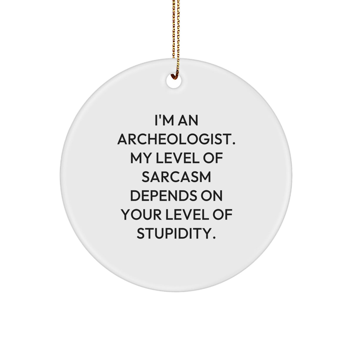 Archeologist Gifts from Friends - Funny Circle Ornament, 'I'm An Archeologist...' - Christmas Unique Gifts for Men, Women, Family, Coworkers - Image 1