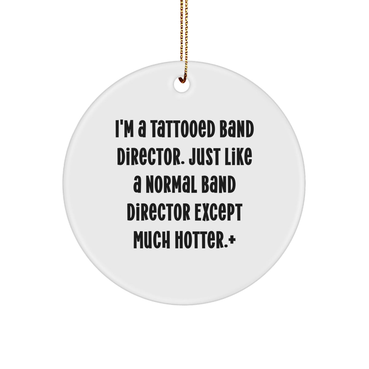 Funny Band Director Gifts from Men, Unique Circle Ornament for Band Director, Christmas Memorable Present for Friends, Coworkers, Family - Image 1