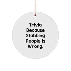Trivia Circle Ornament, Gifts from Friends to Trivia Lovers, Christmas Unique Trivia Gifts - Image 1