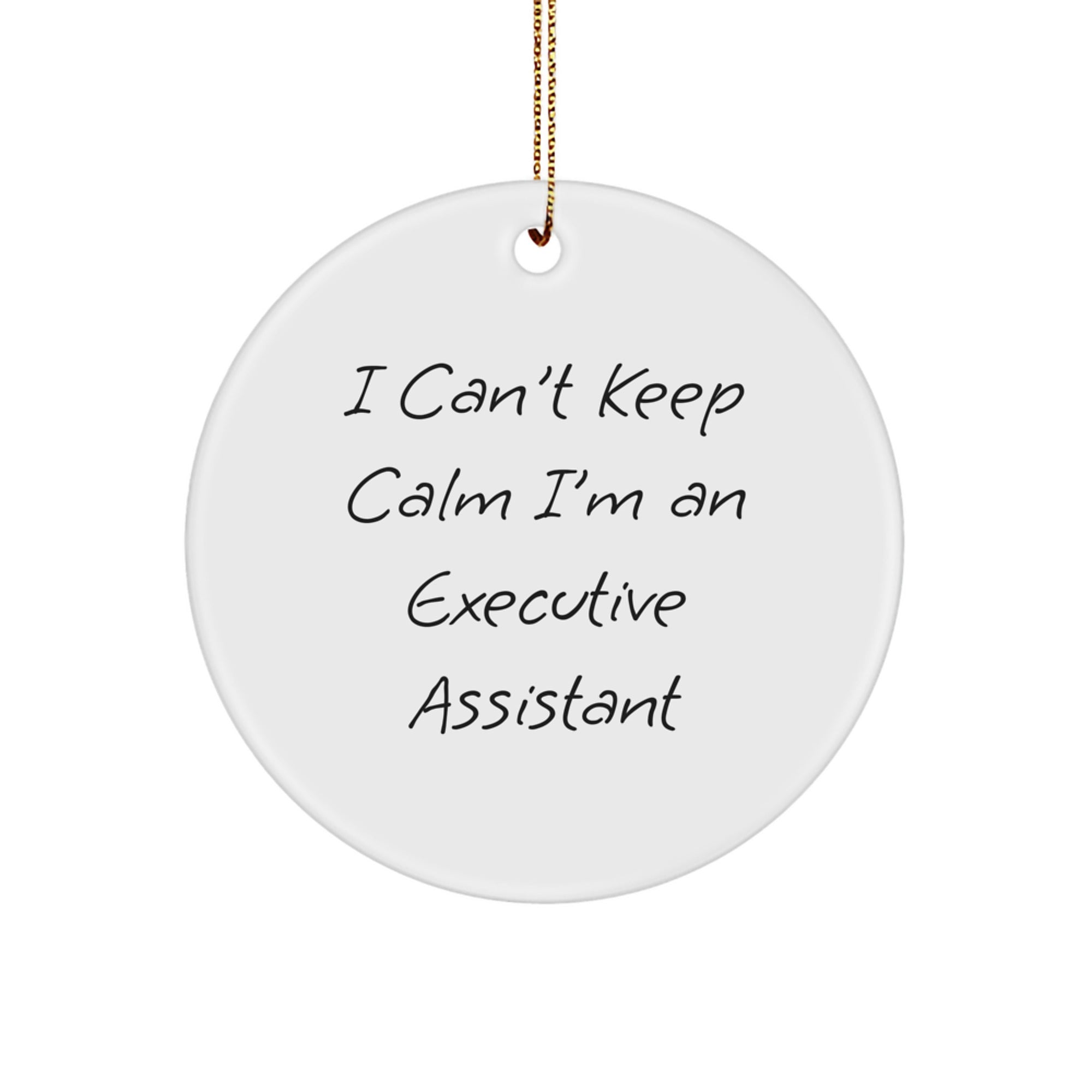 Funny Executive Assistant Christmas Unique Gifts from Friends, Unique Circle Ornament I'm An Executive Assistant - Image 1